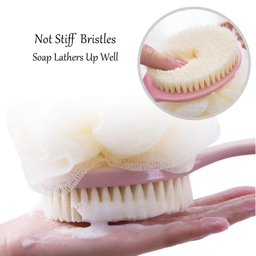 Shower Body Brush with Bristles and Loofah Bath - DailySale