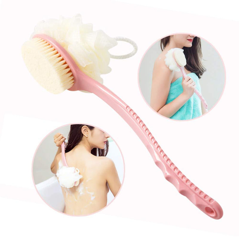Shower Body Brush with Bristles and Loofah Bath - DailySale