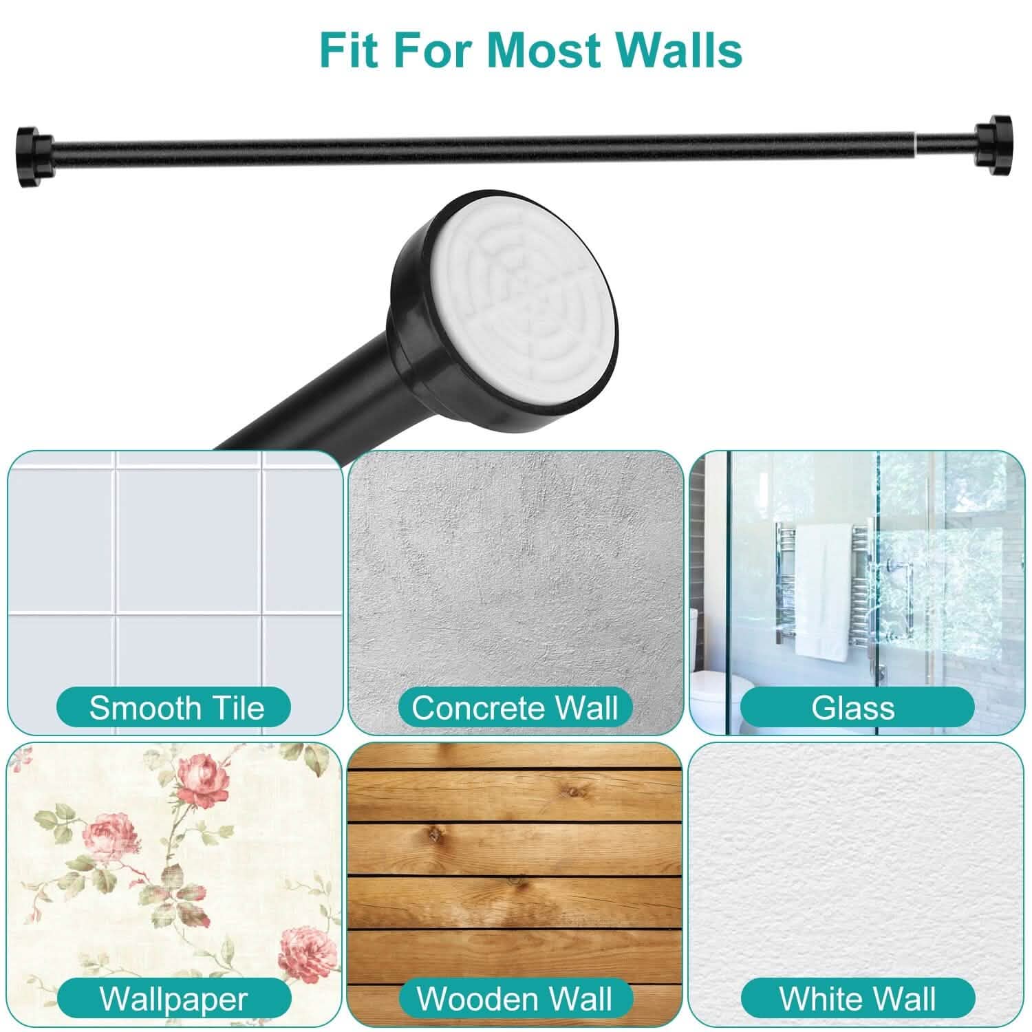 Shower Curtain Rod Adjustable Tension Furniture & Decor - DailySale