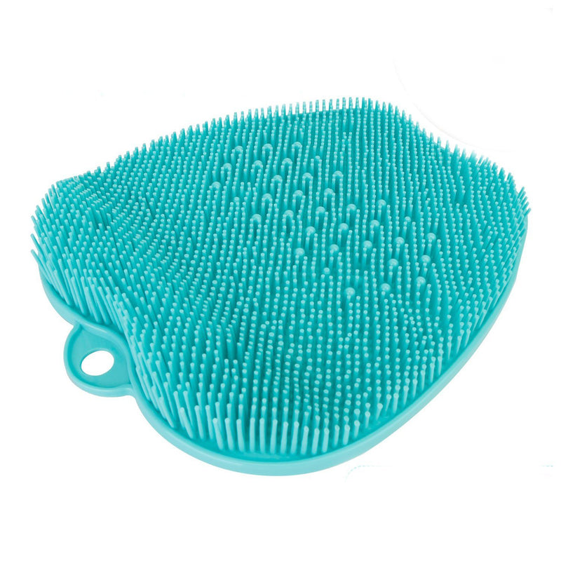 Closeup of a Shower Foot Scrubber Mat in aqua, available at Dailysale