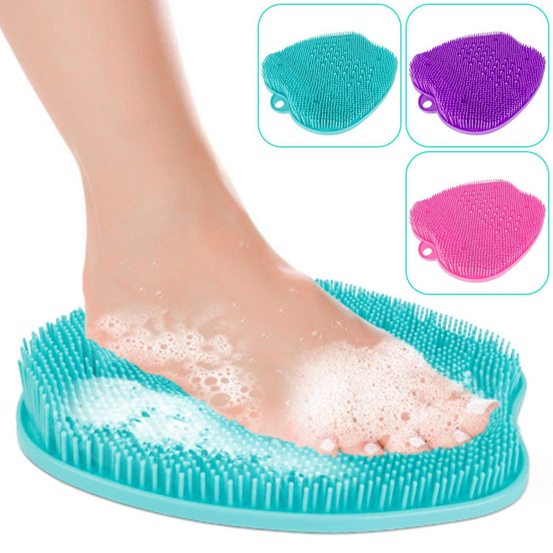 Roca Silicone Foot Scrubber Shower Mat - Purple