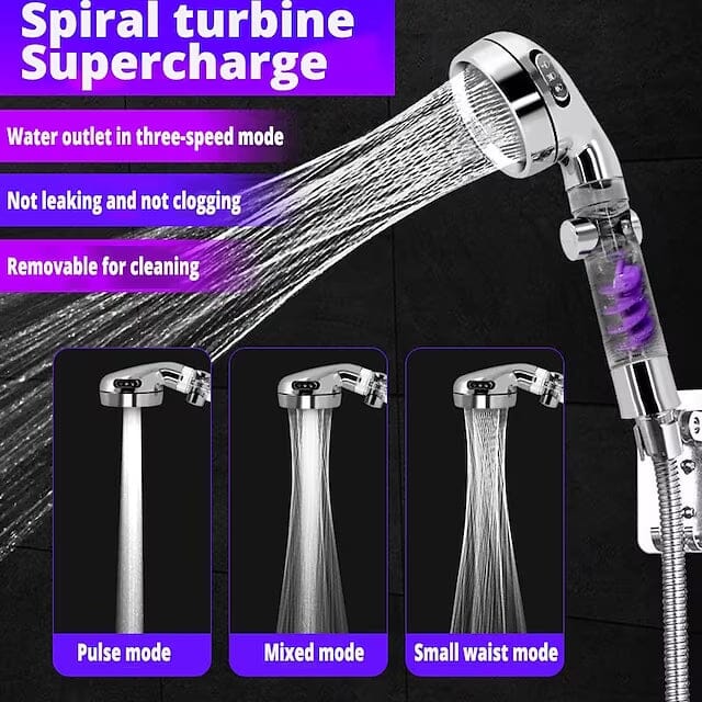 Shower Head High Pressure 3-Function SPA Shower Head Bath - DailySale