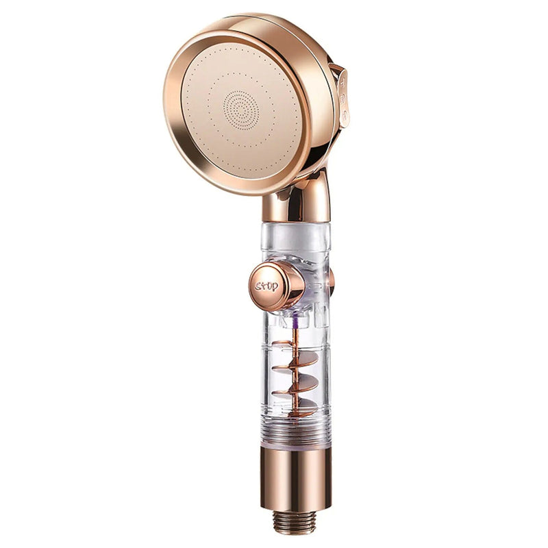 Shower Head High Pressure 3-Function SPA Shower Head Bath Gold - DailySale