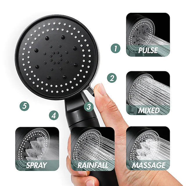 Shower Head Water Saving with 5 Adjustable Mode Bath - DailySale