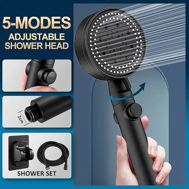 Shower Head Water Saving with 5 Adjustable Mode Bath - DailySale