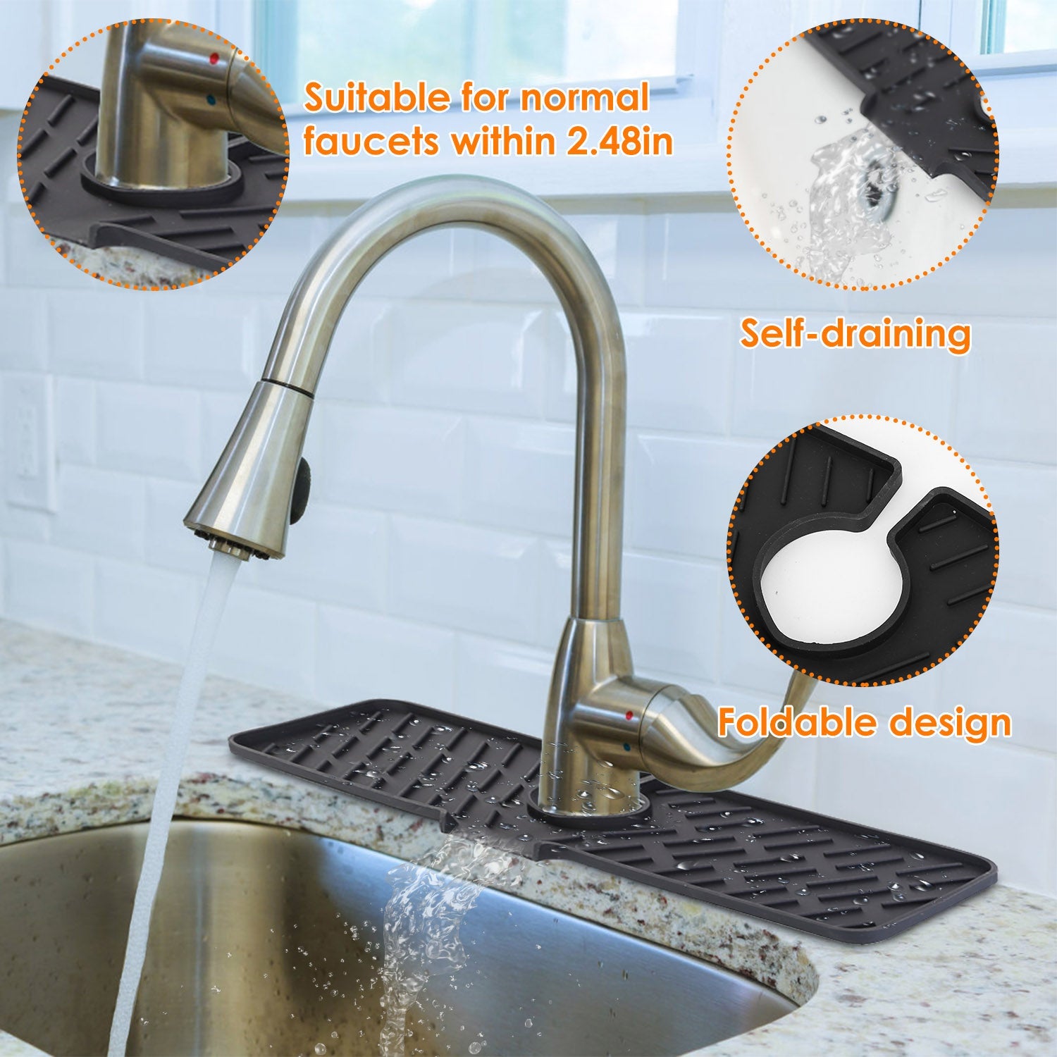 Silicon Faucet Kitchen Sink Mat Kitchen Tools & Gadgets - DailySale