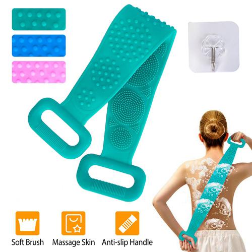 Silicone Back Scrubber Belt for Shower Exfoliating Foaming Body Bath - DailySale