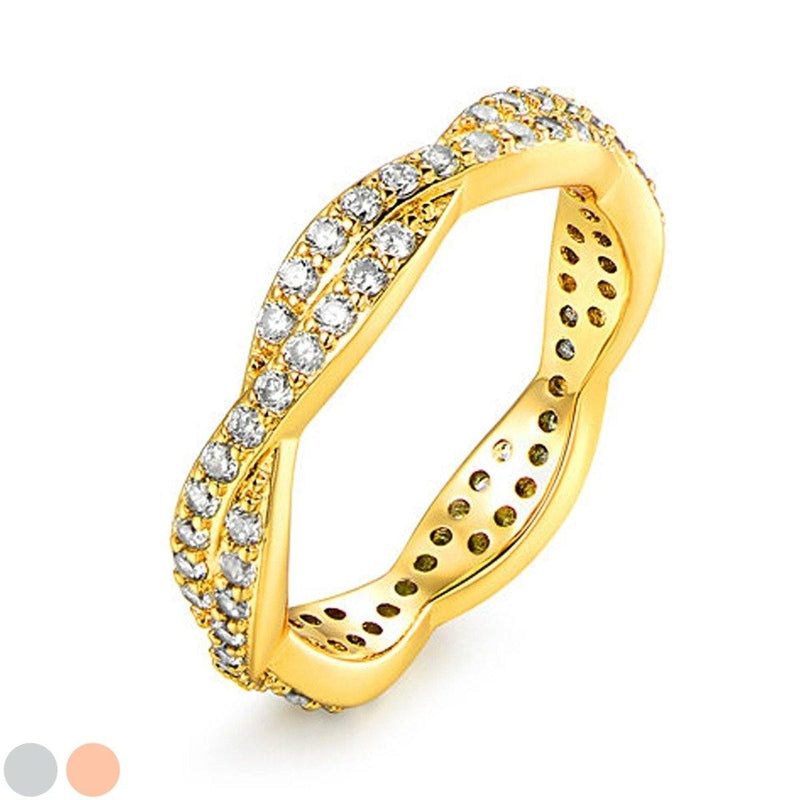 Silvertwist Ring - Assorted Colors and Sizes Jewelry 6 Gold - DailySale