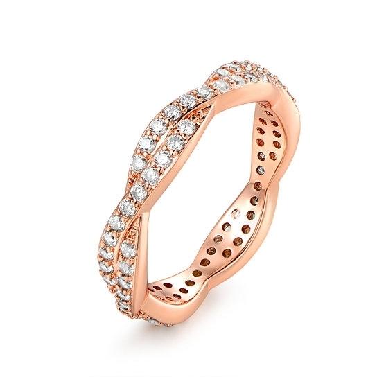 Silvertwist Ring - Assorted Colors and Sizes Jewelry 9 Rose Gold - DailySale
