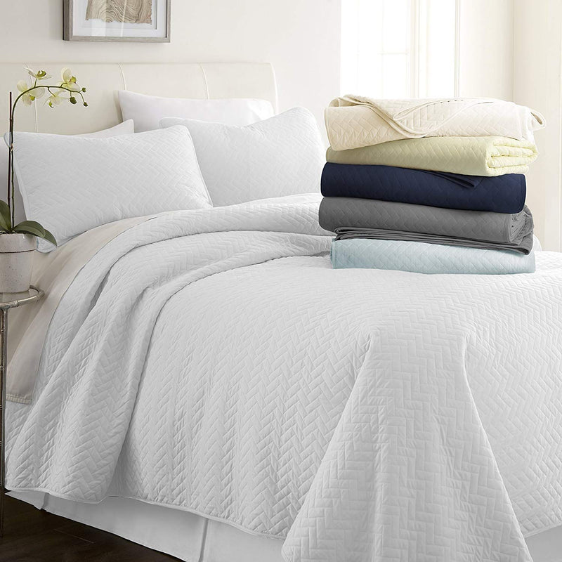 Simply Soft Quilted Coverlet Set - Assorted Styles Linen & Bedding Herring White Twin/Twin XL - DailySale