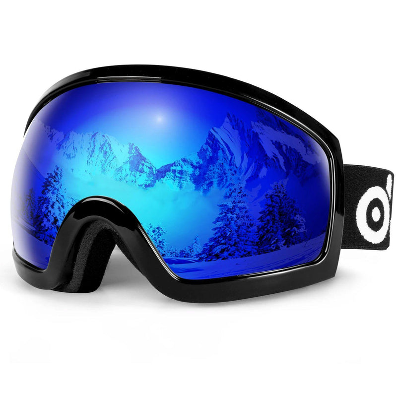 Ski Goggles Double Lens Anti-Fog Winter Windproof Sports & Outdoors Blue - DailySale