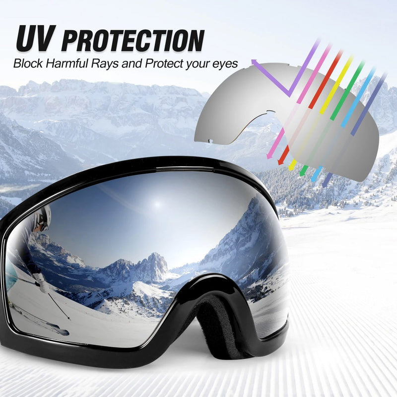 Ski Goggles Double Lens Anti-Fog Winter Windproof Sports & Outdoors - DailySale