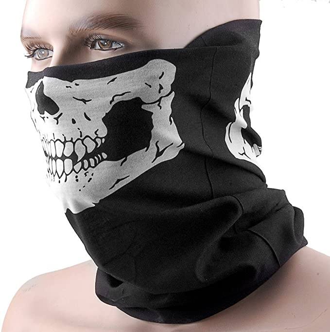 Skull Face Bandana Mask and Neck Gaiter Face Masks & PPE - DailySale