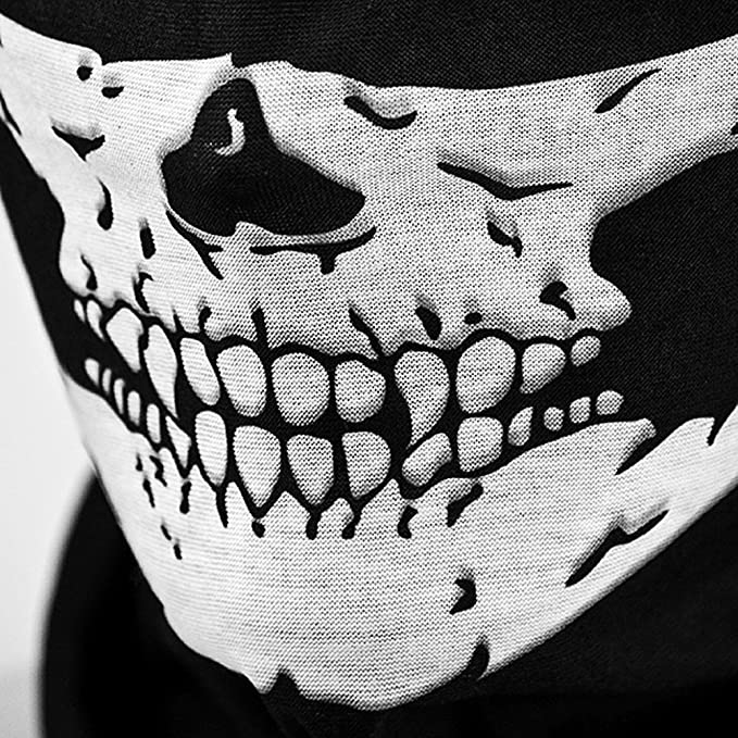 Skull Face Bandana Mask and Neck Gaiter Face Masks & PPE - DailySale