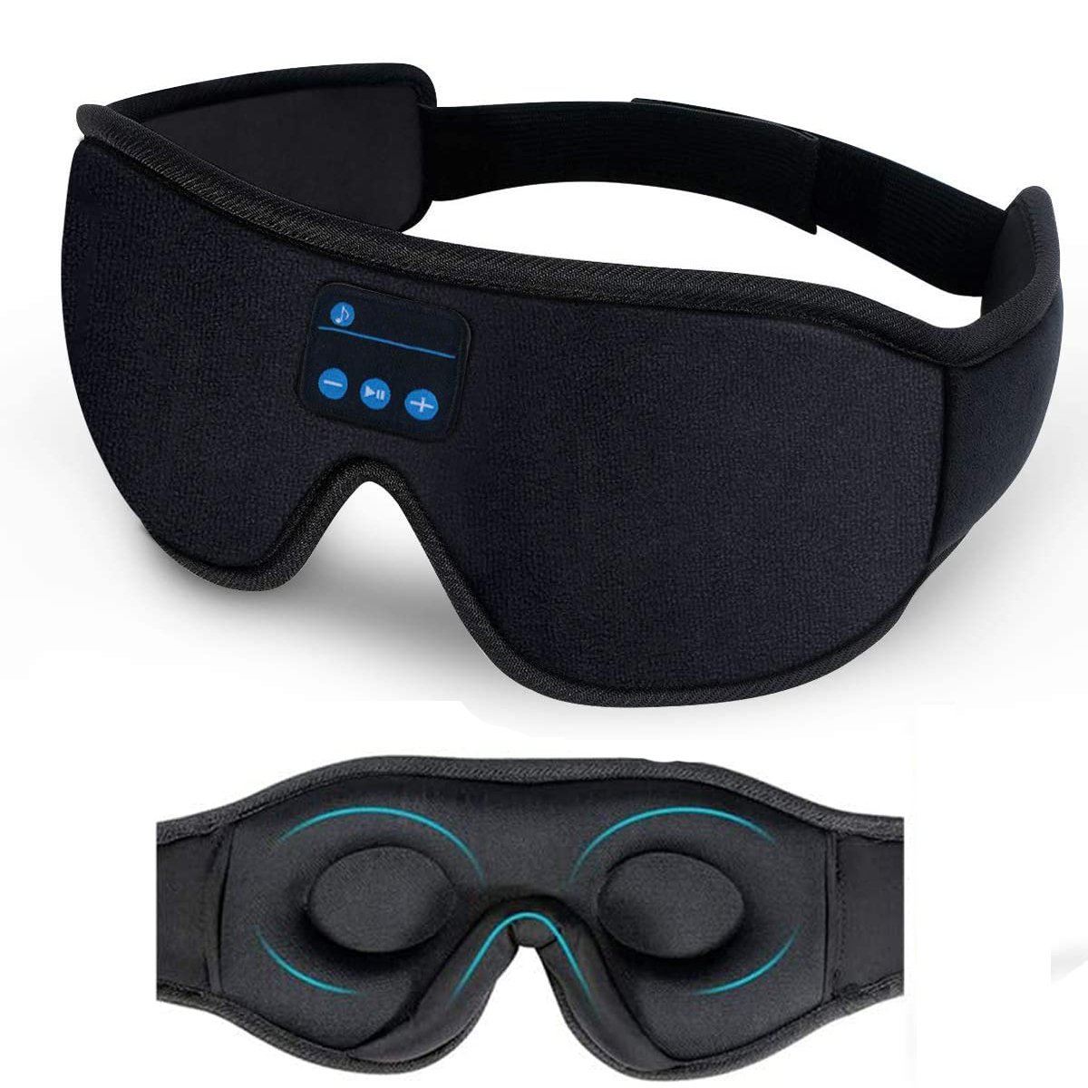 Sleep Headset Bluetooth 5.0 Wireless 3D Eye Mask Bedding - DailySale