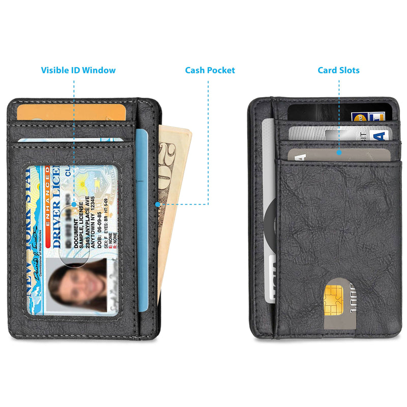 Slim Minimalist Front Pocket RFID Blocking Leather Wallets for Men Women Bags & Travel - DailySale