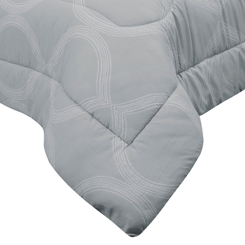 Sloane Street Ogee Bed in a Bag with Solid Reverse Comforter Bedding - DailySale