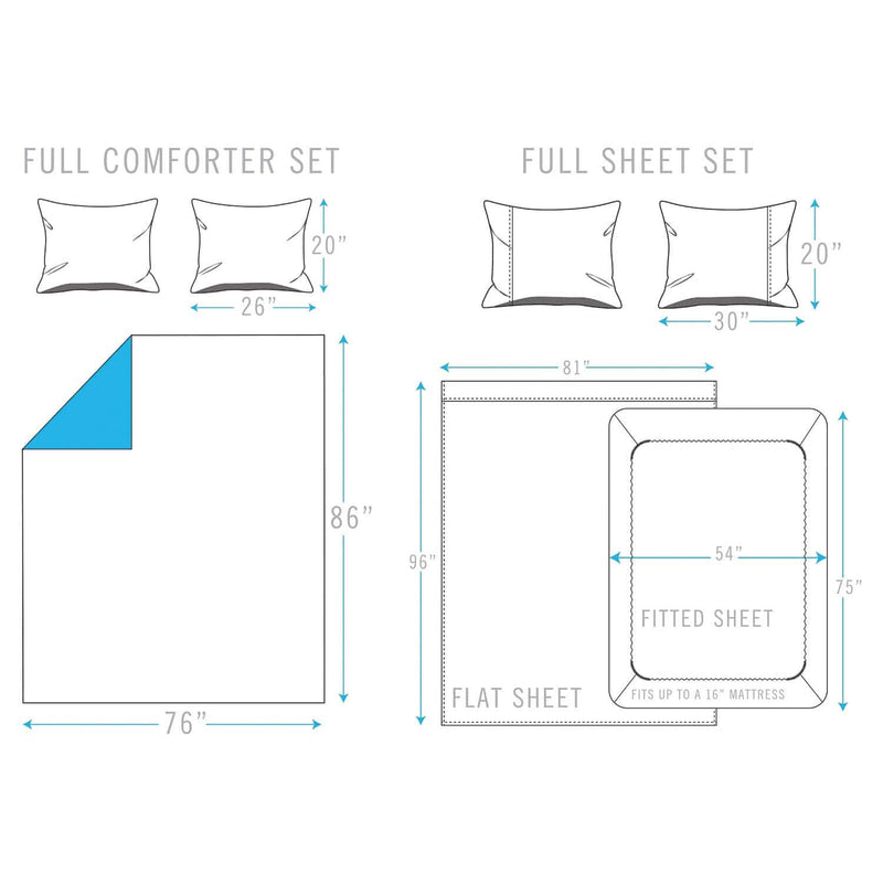 Sloane Street Ogee Bed in a Bag with Solid Reverse Comforter Bedding - DailySale