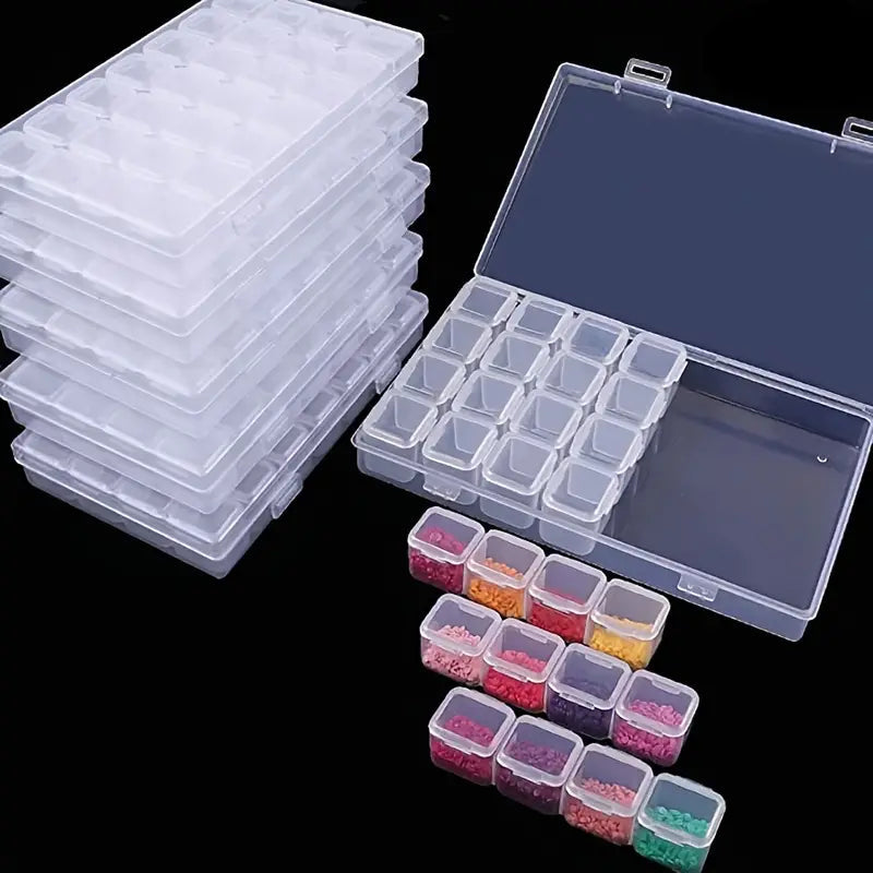 DailySale 2-Pack: Extra Large Capacity Plastic Pencil Box Stackable Translucent Clear Pencil Box