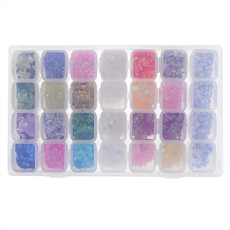 Small 28 Grids Diamond Box Clear Plastic Jewelry Craft Storage Container Closet & Storage - DailySale