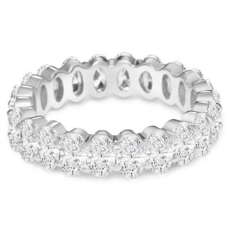 Small Oval Eternity Ring Rings 5 Silver - DailySale