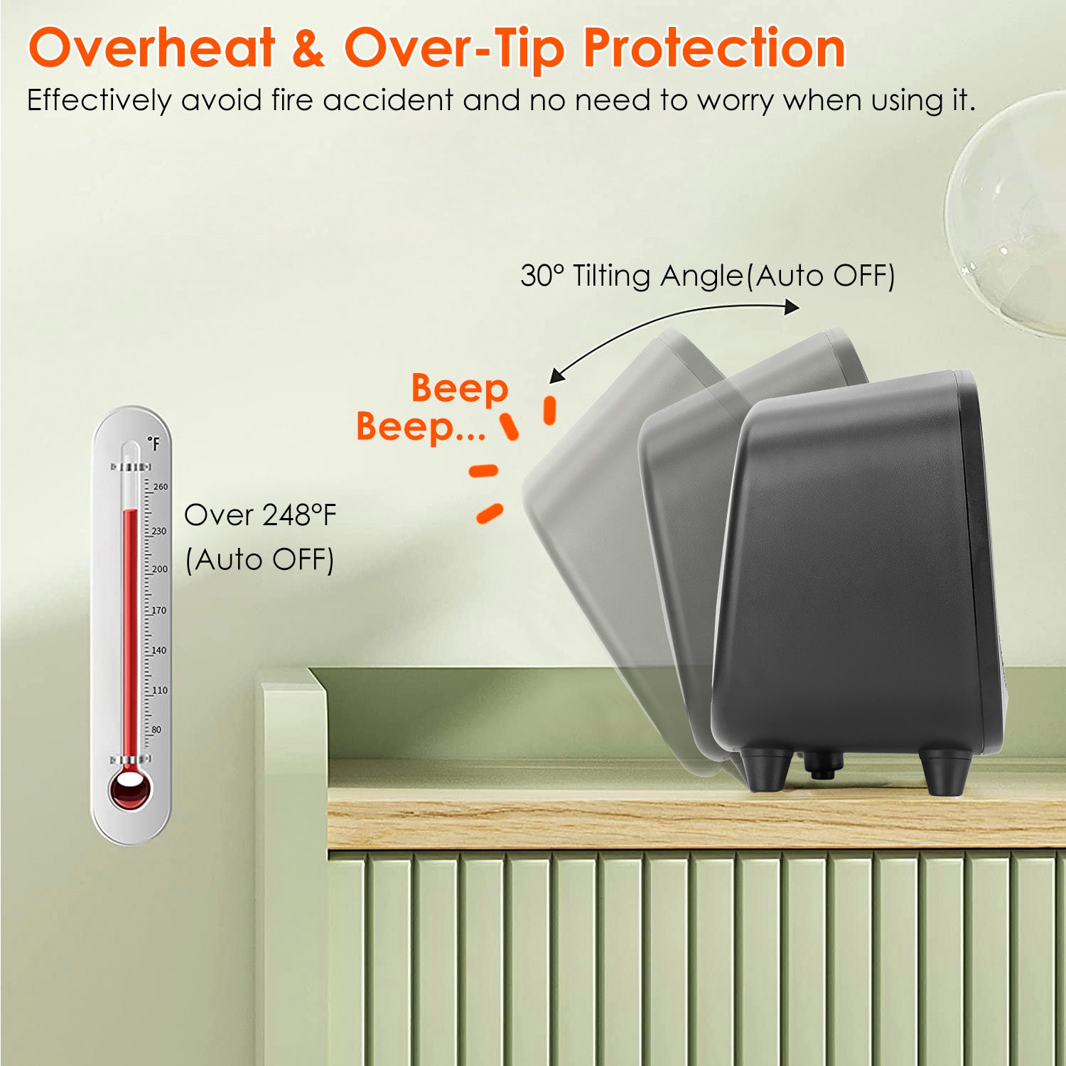 Small Portable Electric Space Heater Household Appliances - DailySale