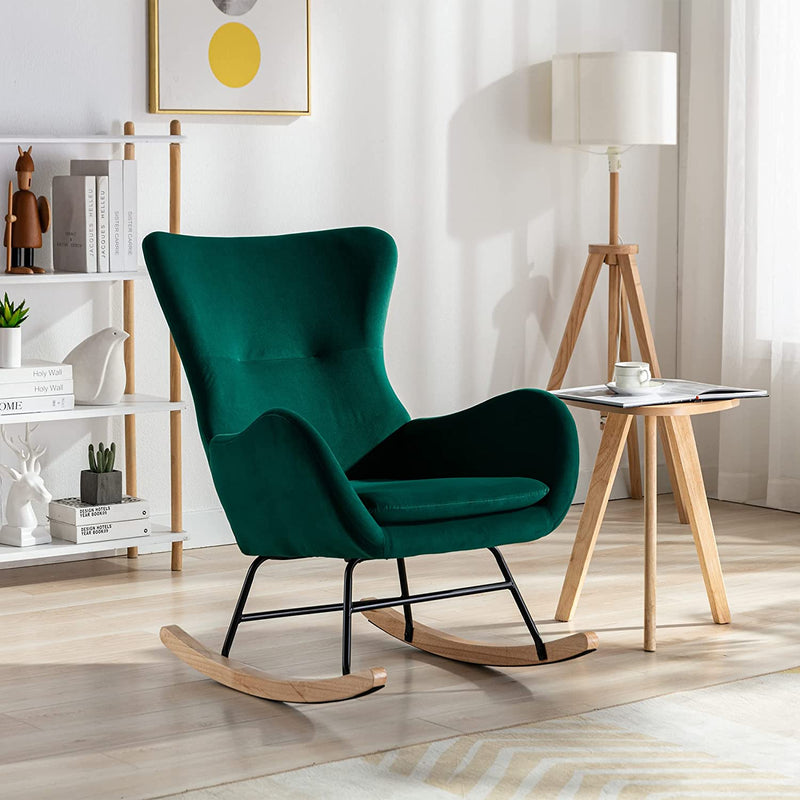 Small Rocking Accent Chair Furniture & Decor Green - DailySale