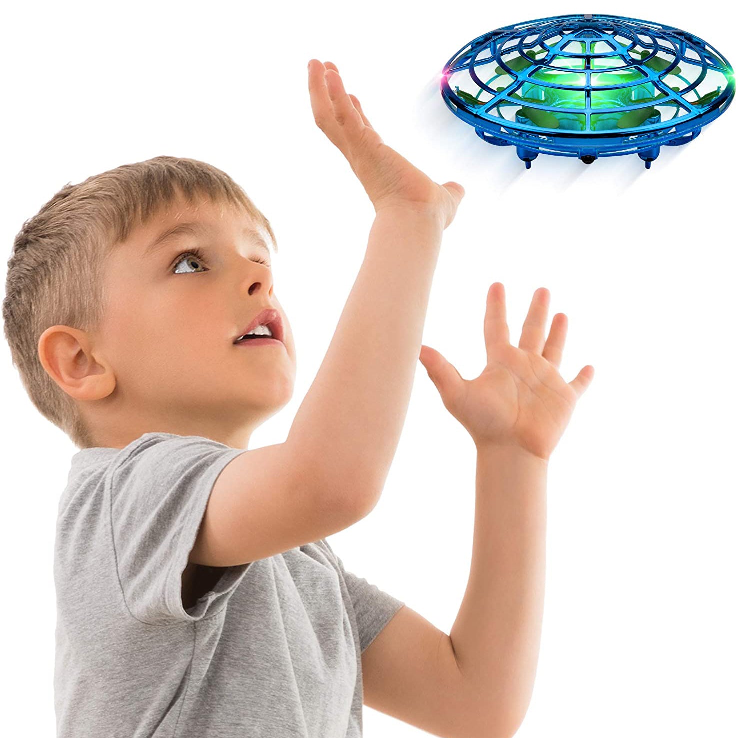 Small UFO Flying Ball Drone Toy Toys & Games Blue - DailySale