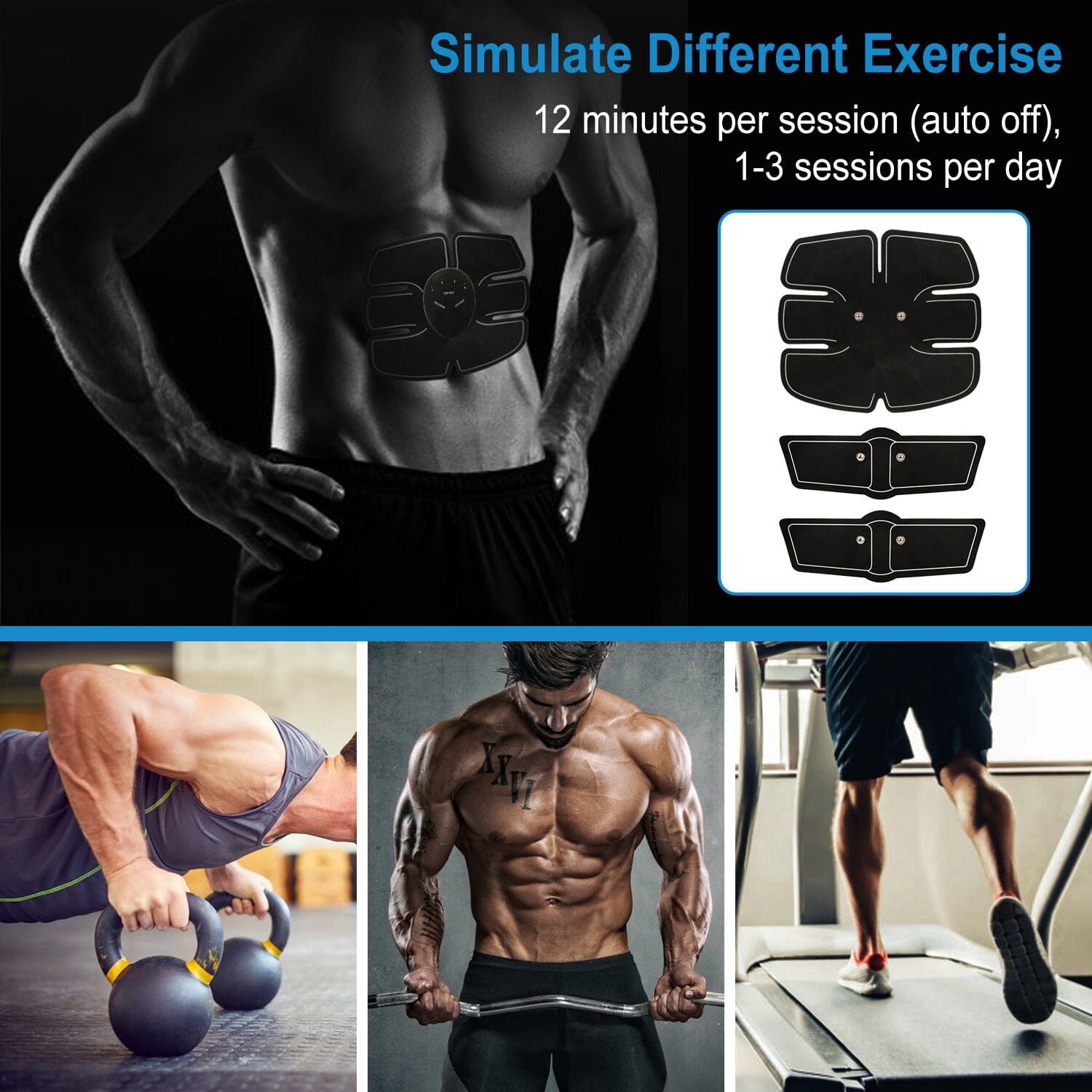 Smart Abs Stimulator Muscle Toning Belt Trainer Fitness - DailySale