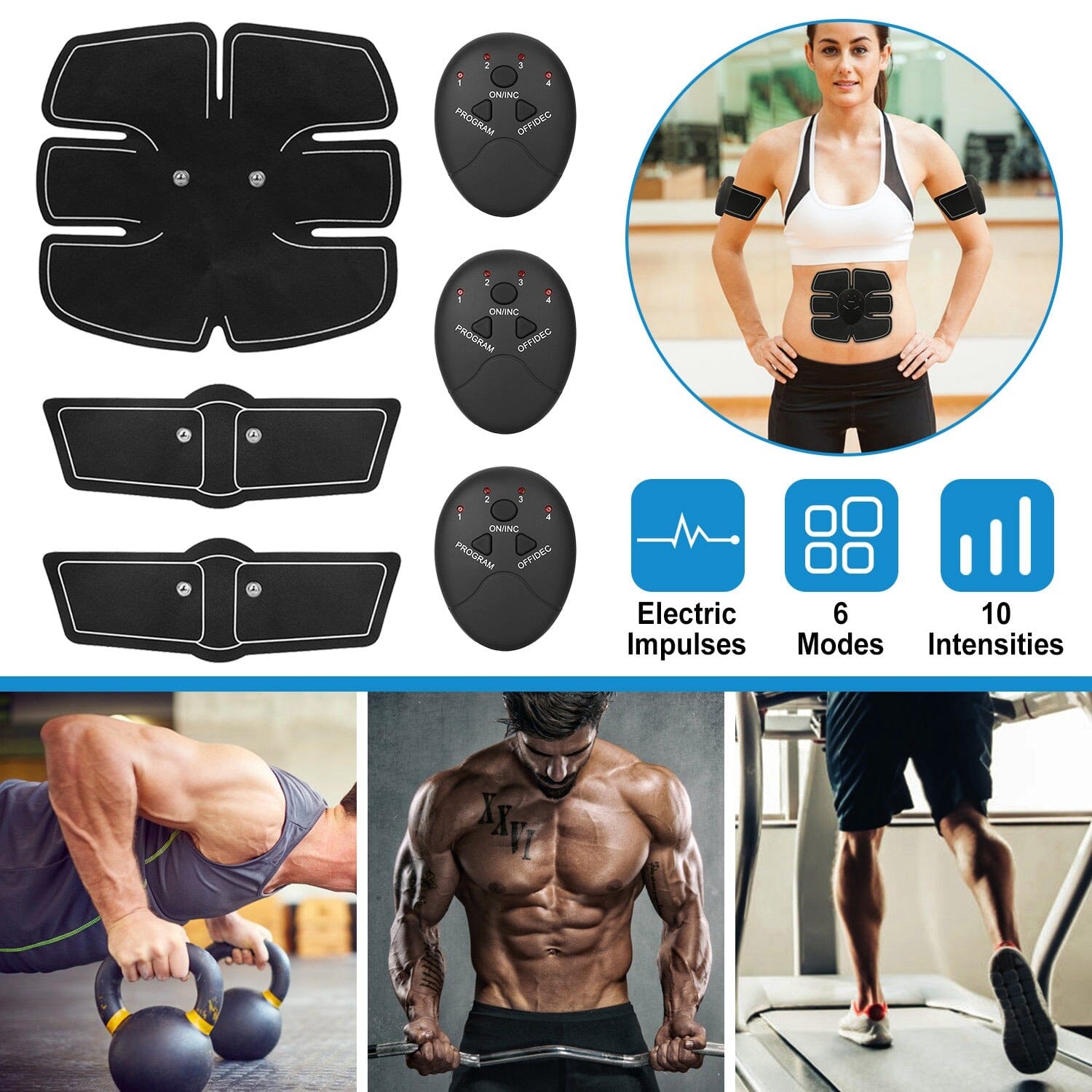 Smart Abs Stimulator Muscle Toning Belt Trainer Fitness - DailySale