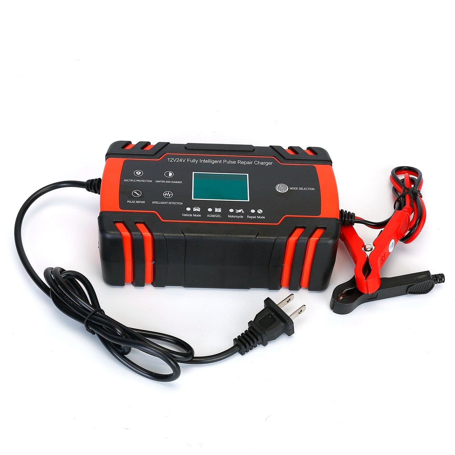 Smart Automatic Battery Charger with LCD Display Automotive - DailySale