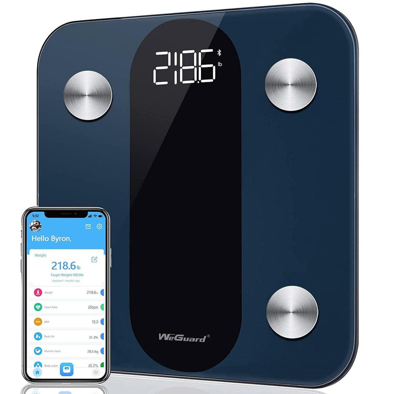 Smart Digital Bathroom Scale with Heart Rate Tracking, Body Fat, High-Precision BMI, Body Composition Analysis with Bluetooth Smartphone App Mobile Accessories - DailySale