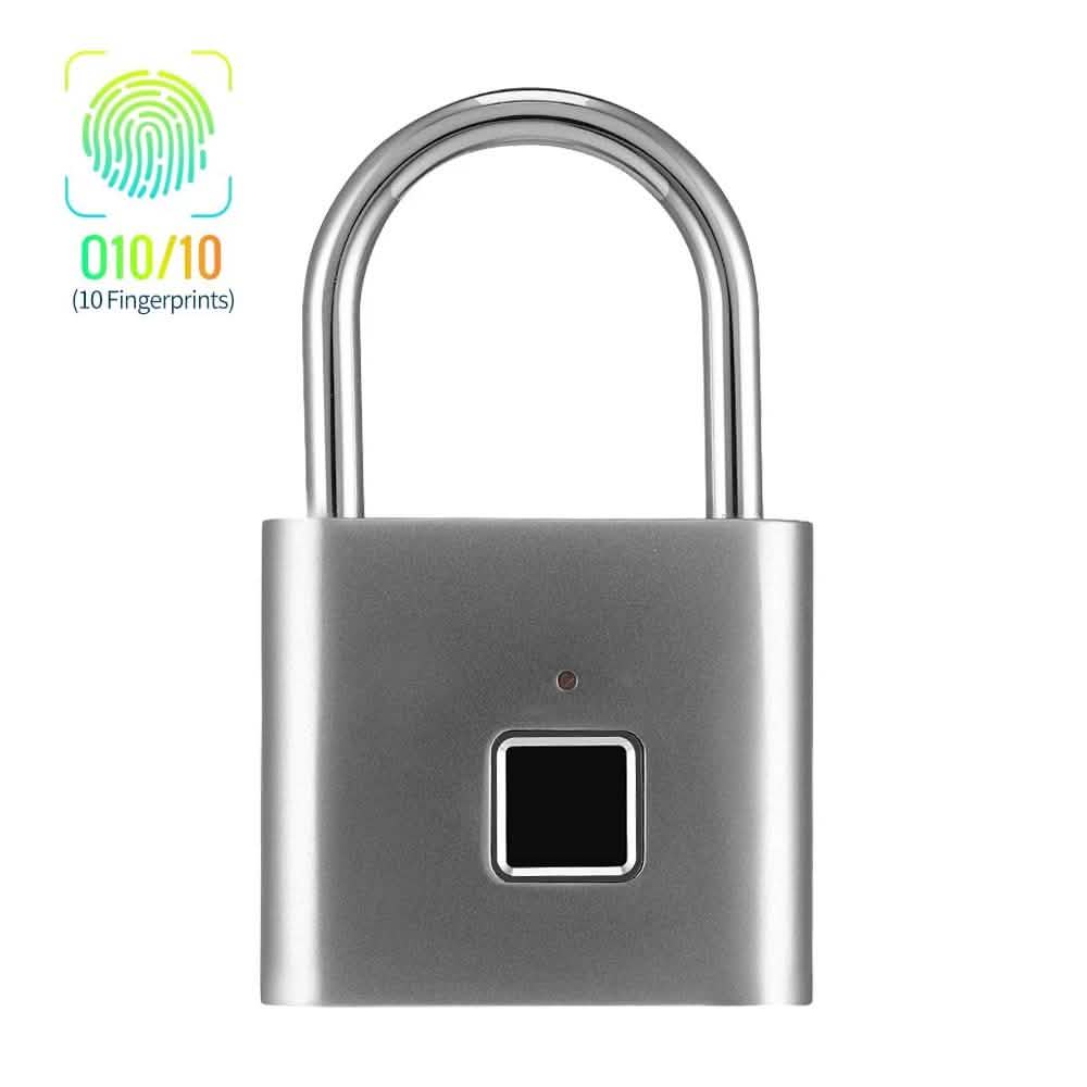 Smart Fingerprint Small Size Cabinet Dormitory Anti-theft Lock Everything Else Silver - DailySale