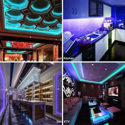 Smart Home Sound Activated Multi-Color LED Light Strip with Remote Indoor Lighting - DailySale