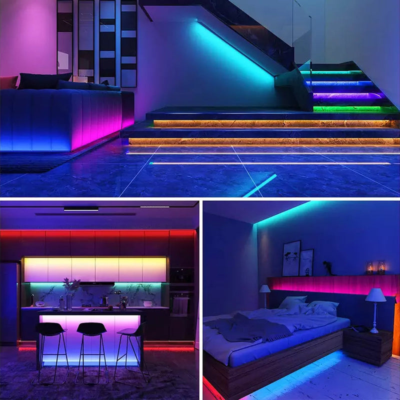 Smart Home Sound Activated Multi-Color LED Light Strip with Remote Indoor Lighting - DailySale
