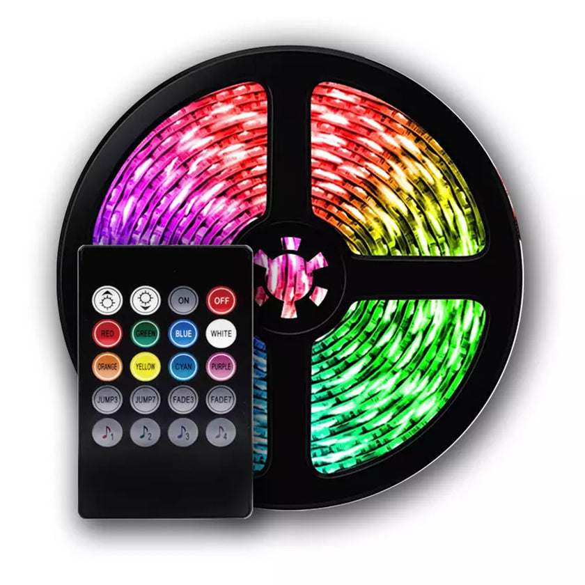 Smart Home Sound Activated Multi-Color LED Light Strip with Remote Indoor Lighting - DailySale