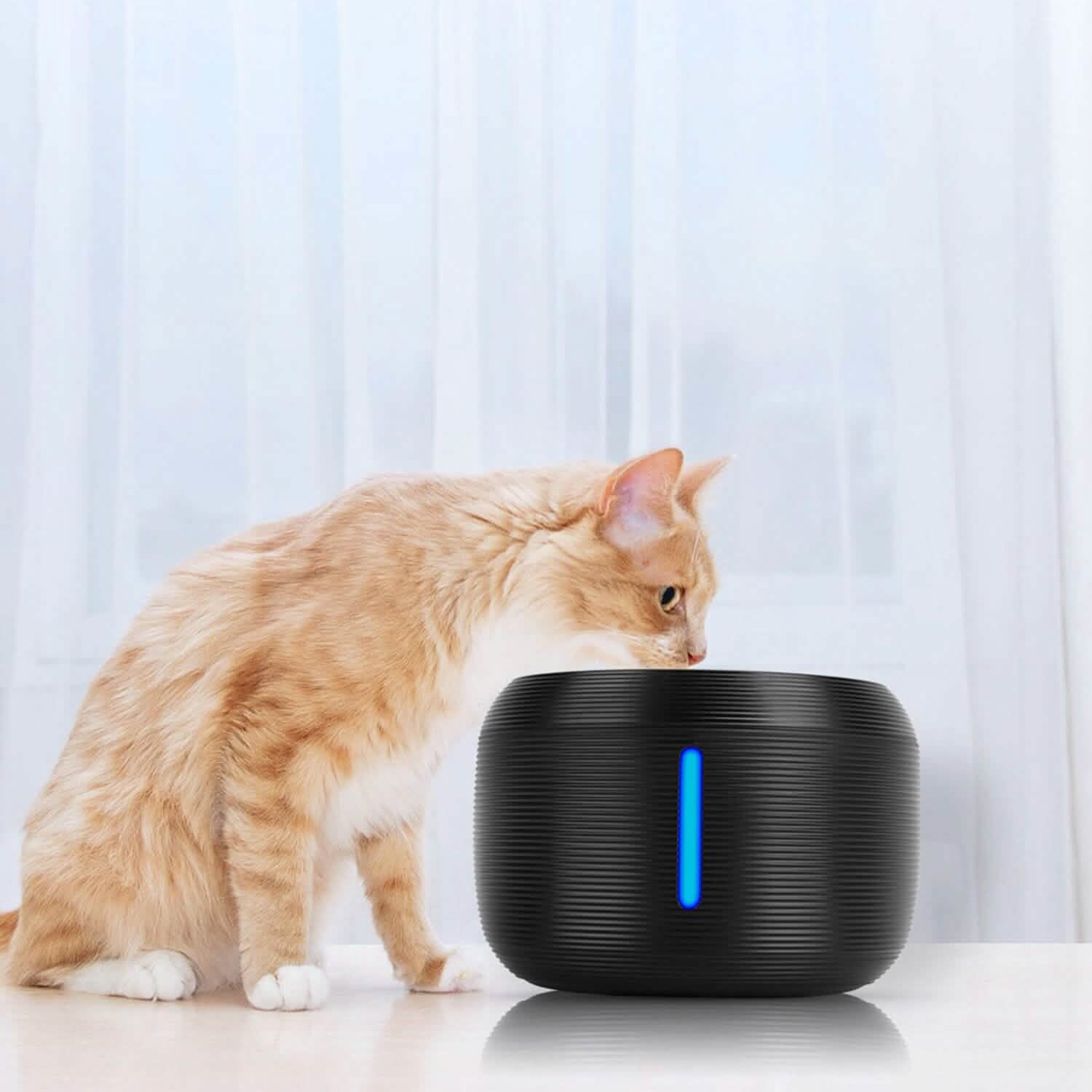 Smart Pet Drinking Fountain with LED Light 7-Pack Replaceable Water Filters Pet Supplies - DailySale