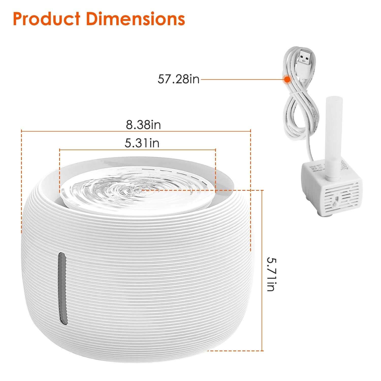 Smart Pet Drinking Fountain with LED Light 7-Pack Replaceable Water Filters Pet Supplies - DailySale