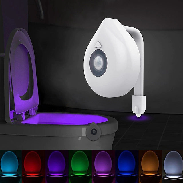 Smart PIR Motion Sensor Toilet Seat Night Light Bath - DailySale
