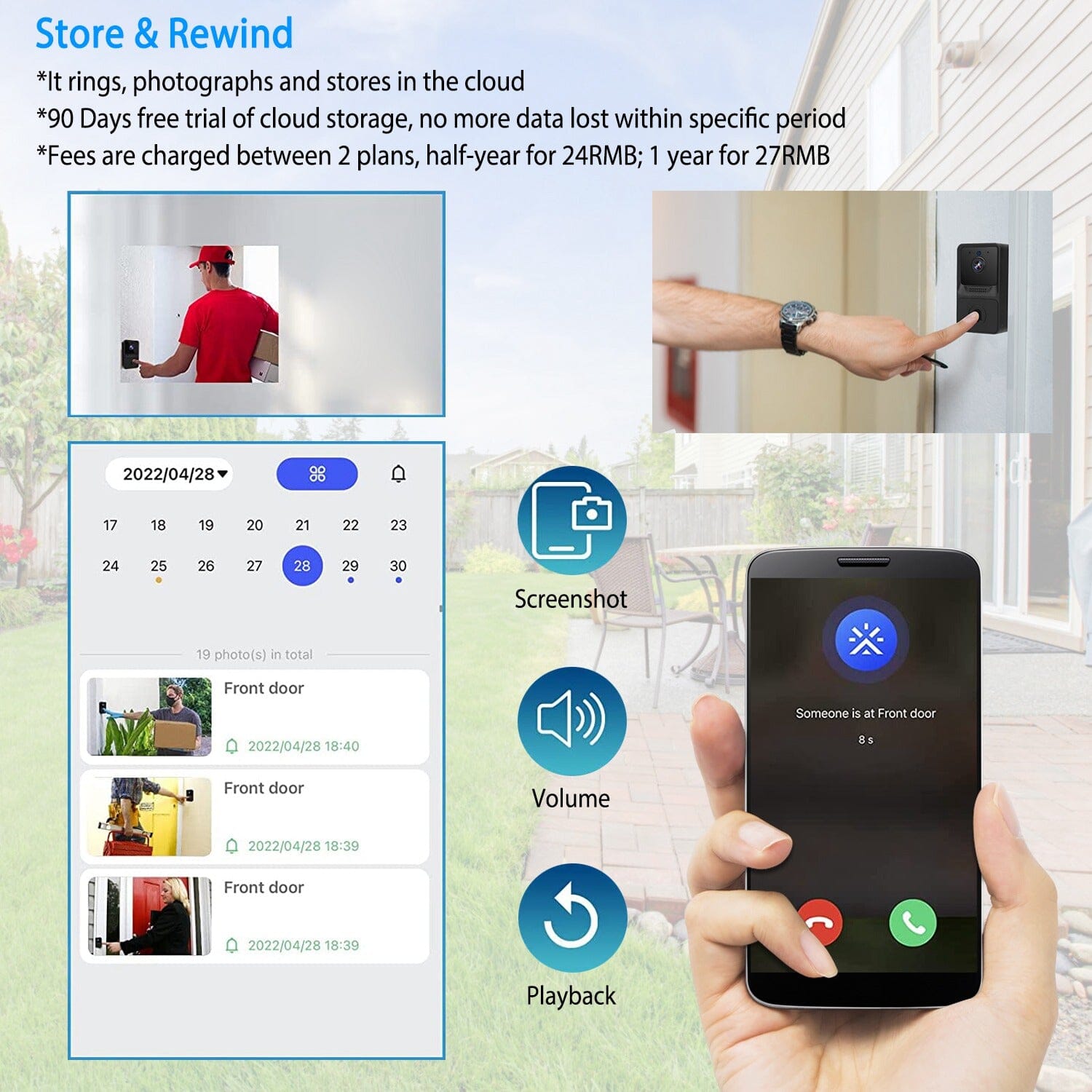 Smart Wireless WiFi Ring Doorbell Smart Home & Security - DailySale