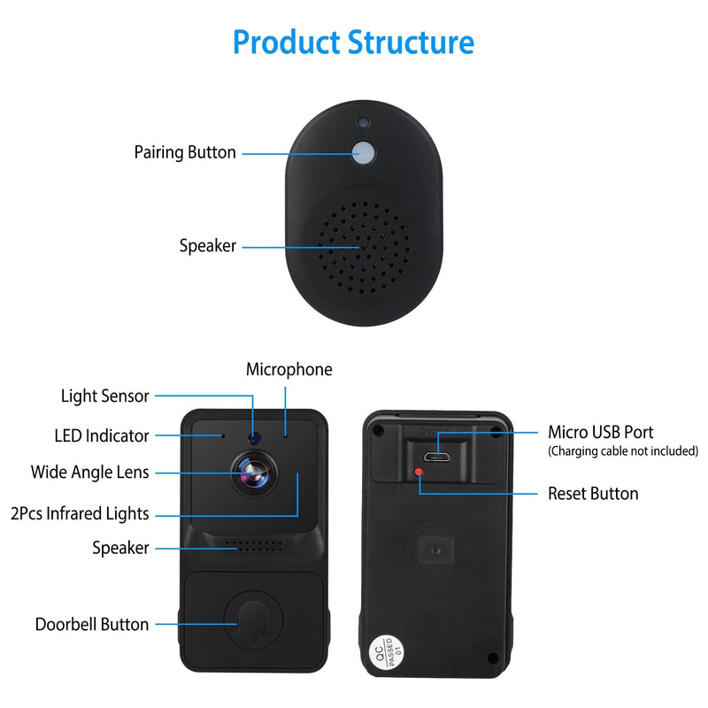 Smart Wireless WiFi Ring Doorbell Smart Home & Security - DailySale