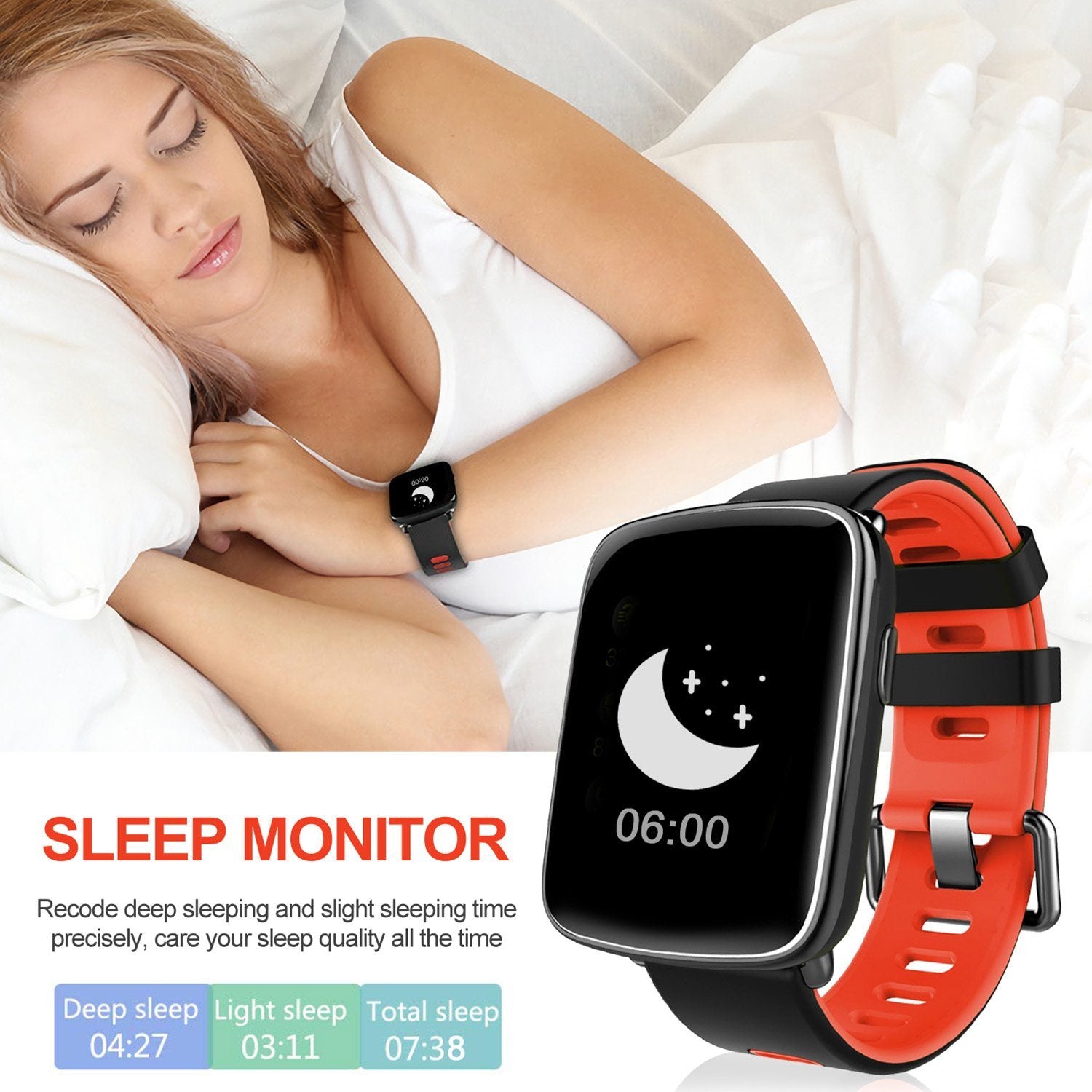 Smartwatch Fitness Tracker with Heart Rate Monitor Smart Watches - DailySale