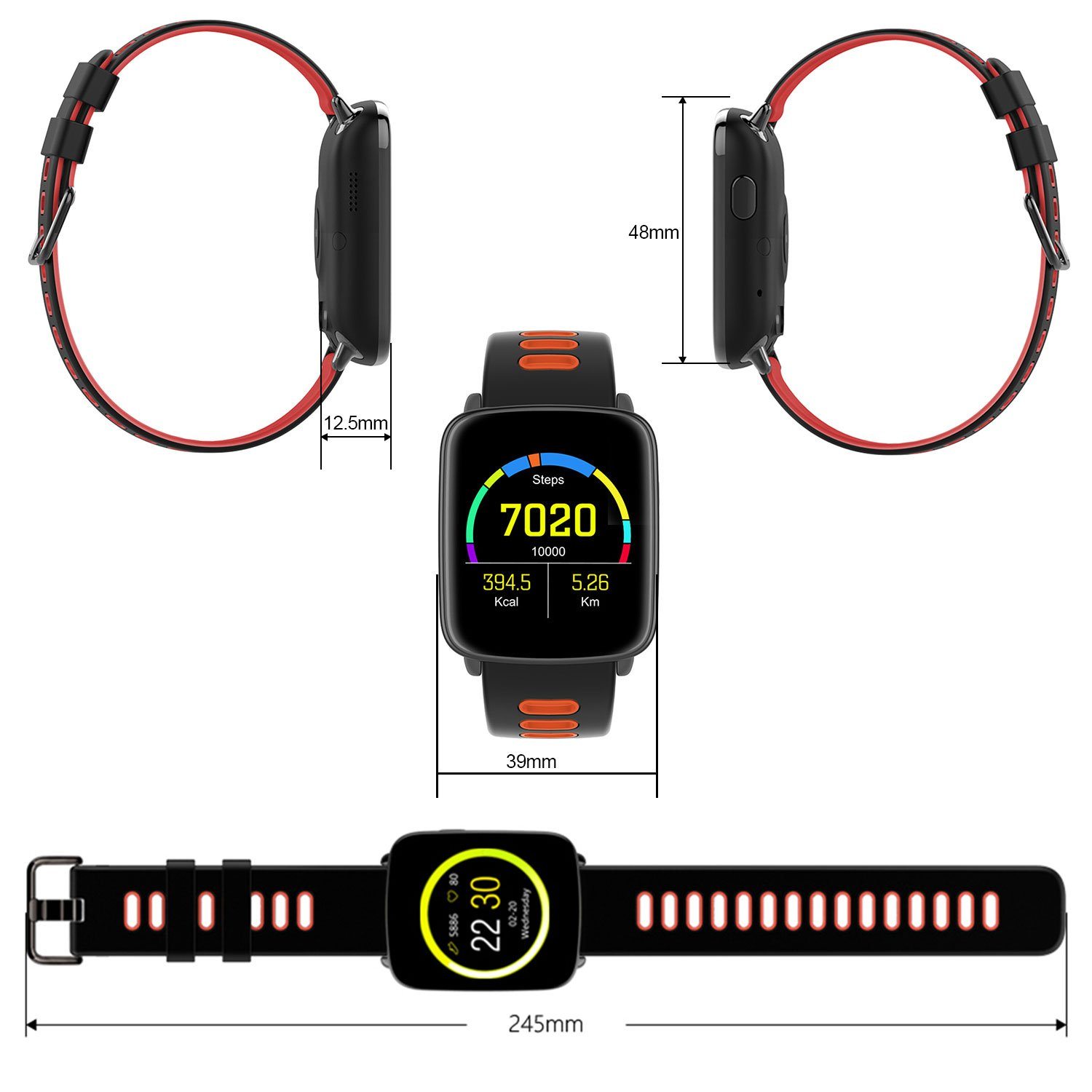 Smartwatch Fitness Tracker with Heart Rate Monitor Smart Watches - DailySale