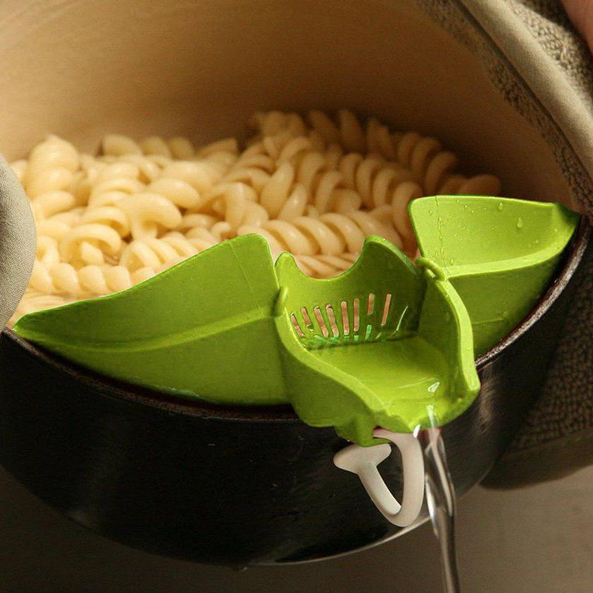 Snap 'N Strain Kitchen Strainer Kitchen & Dining Green - DailySale