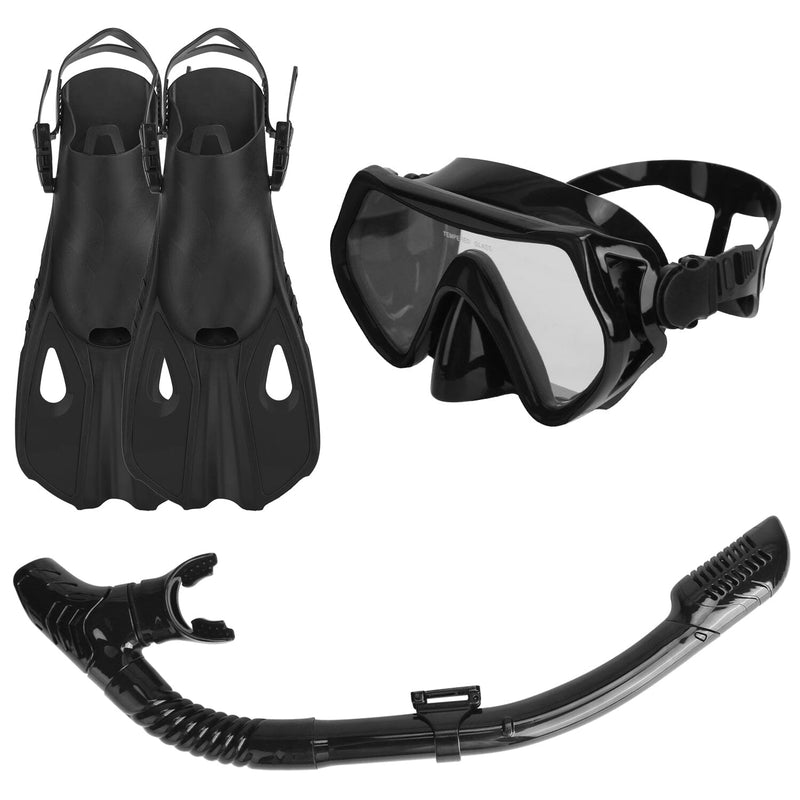 Snorkling Gear Mask Fin Set with Adjustable Swim Fins