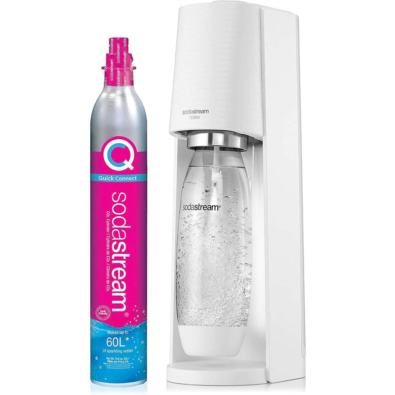 SodaStream Terra Sparkling Water Maker with CO2 and DWS Bottle Kitchen Appliances White - DailySale