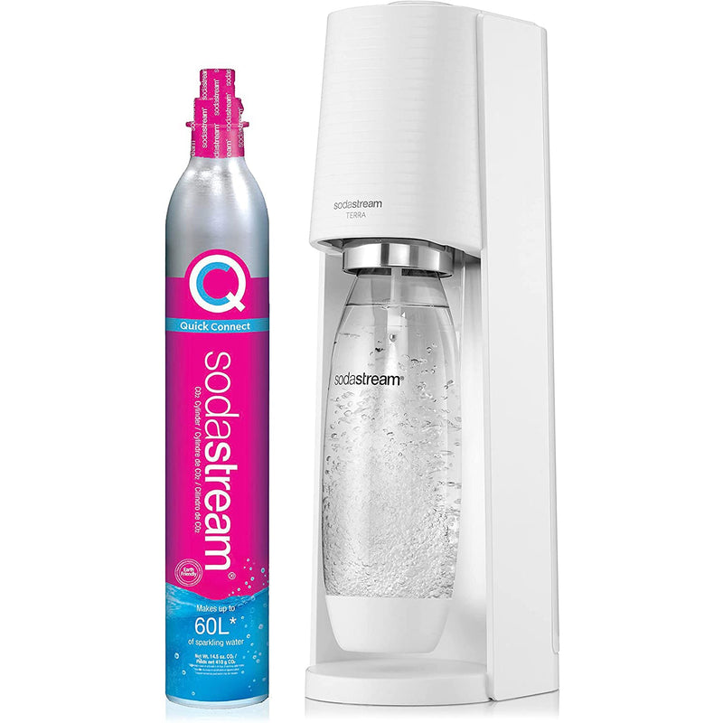SodaStream Terra Sparkling Water Maker with CO2 and DWS Bottle Kitchen Appliances White - DailySale