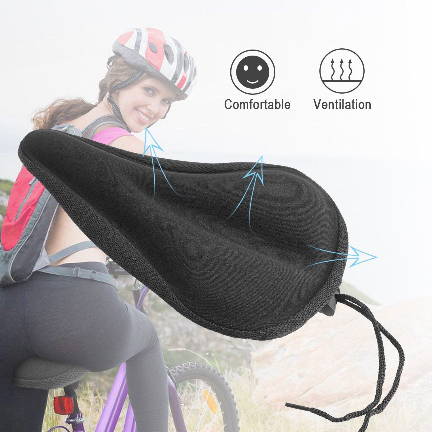 Soft Silicone Gel Bike Seat Saddle Cushion Cover Sports & Outdoors - DailySale