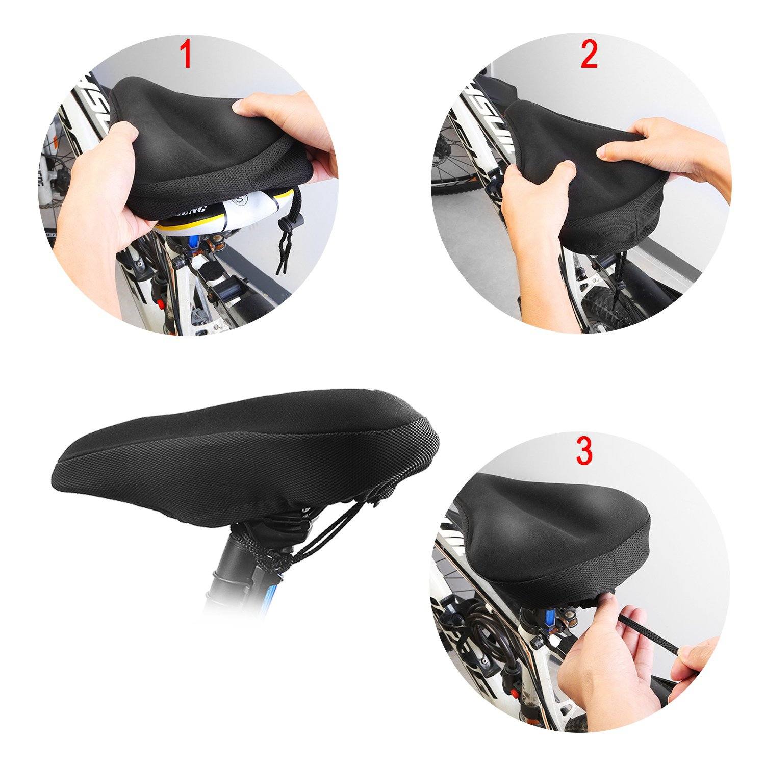 Soft Silicone Gel Bike Seat Saddle Cushion Cover Sports & Outdoors - DailySale