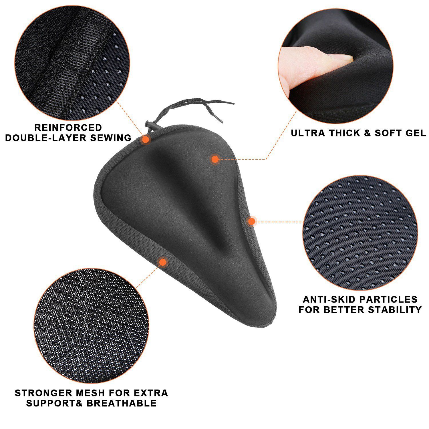 Soft Silicone Gel Bike Seat Saddle Cushion Cover Sports & Outdoors - DailySale